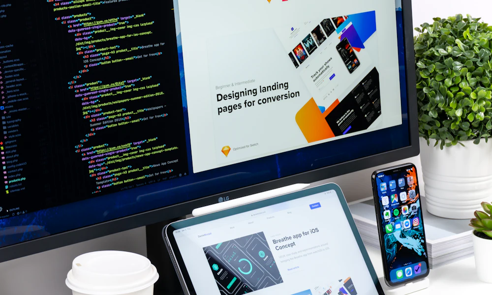 Website design and development on multiple screens